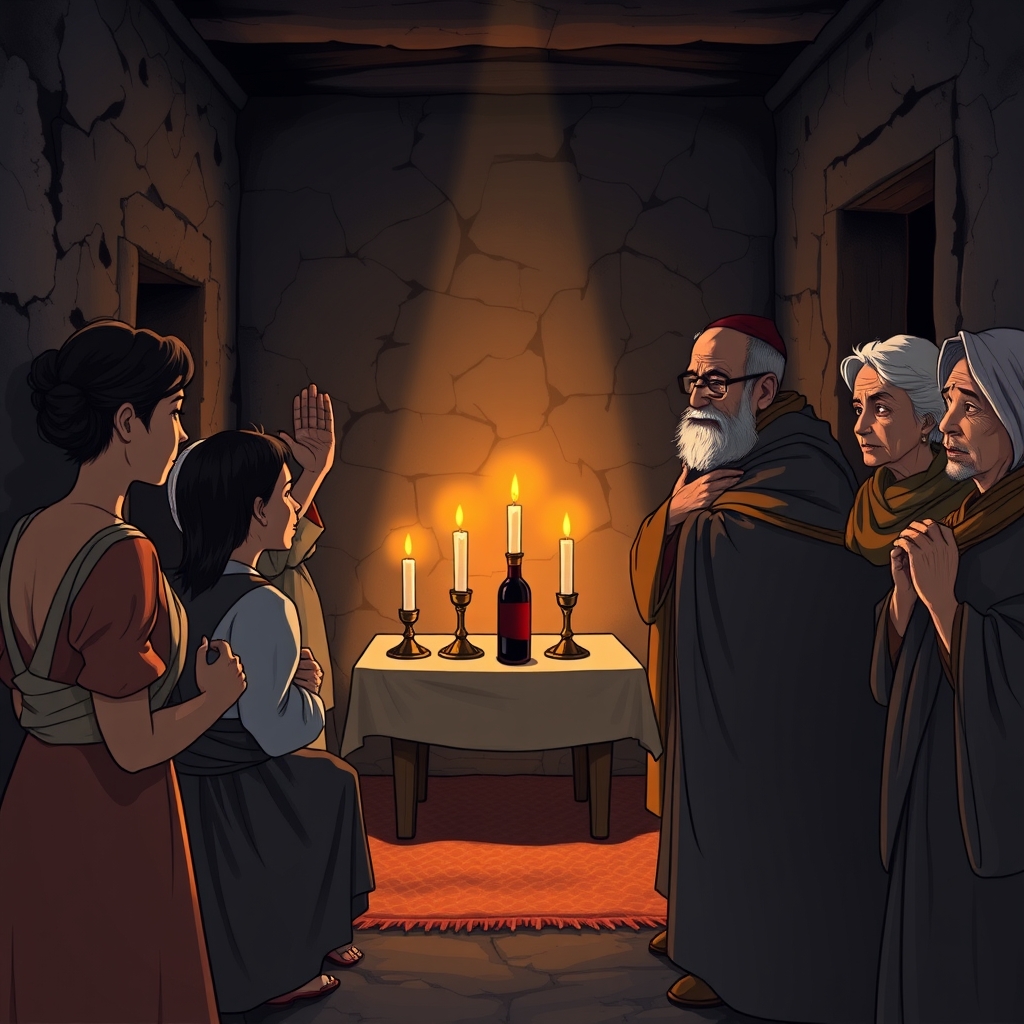 טקס ברית מילה בגטו ורשה