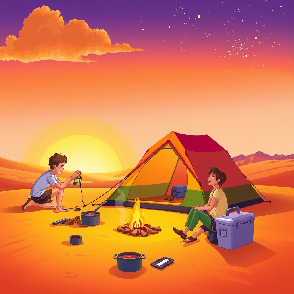 קמפינג במדבר