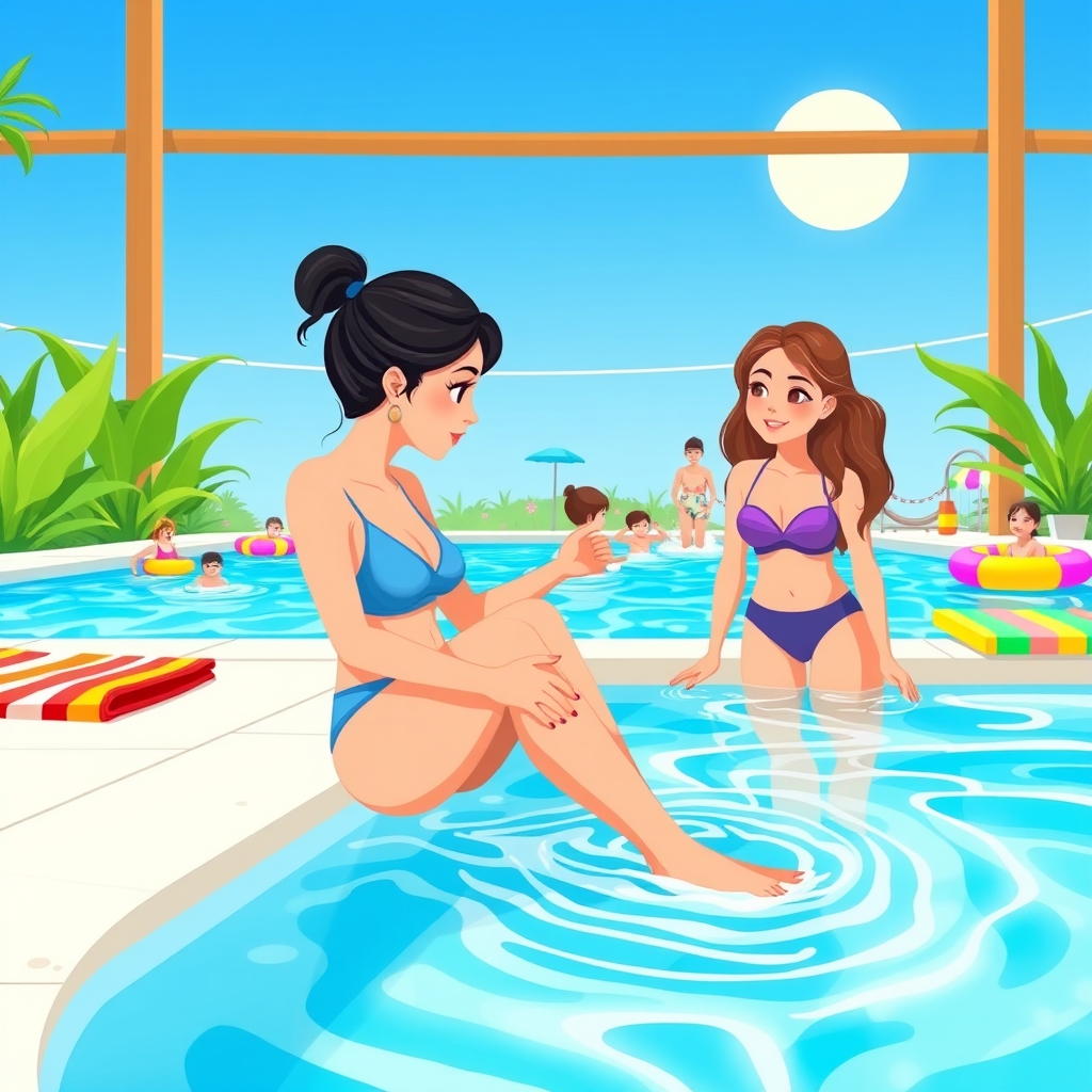 स्विमिंग पूल की पहली बार