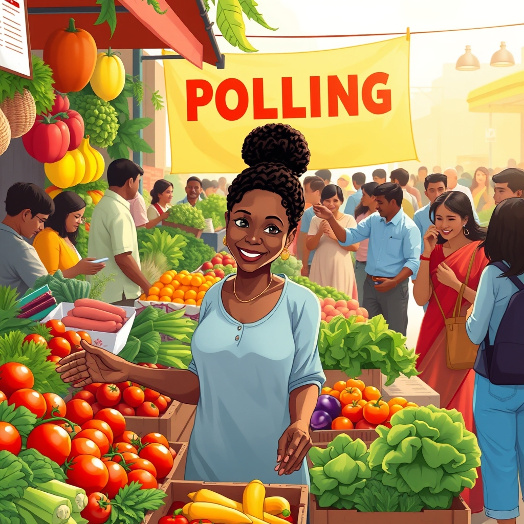 बाजार की रौनक में मतदान