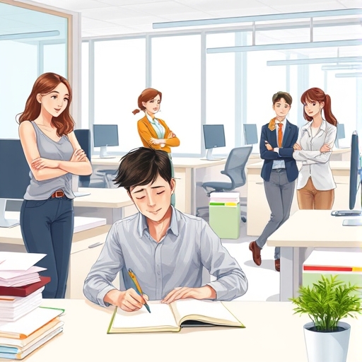 Entre papeles y sueños en la oficina