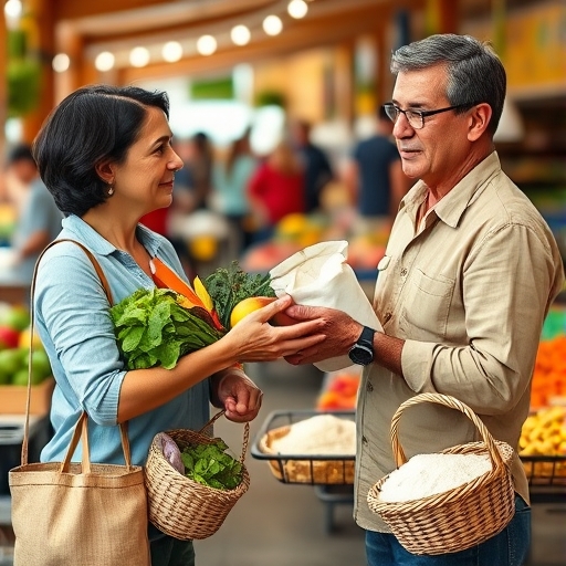 El trueque inesperado en el mercado central