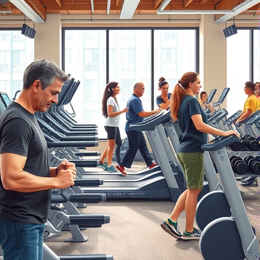 Entre máquinas y sudor en el gimnasio urbano