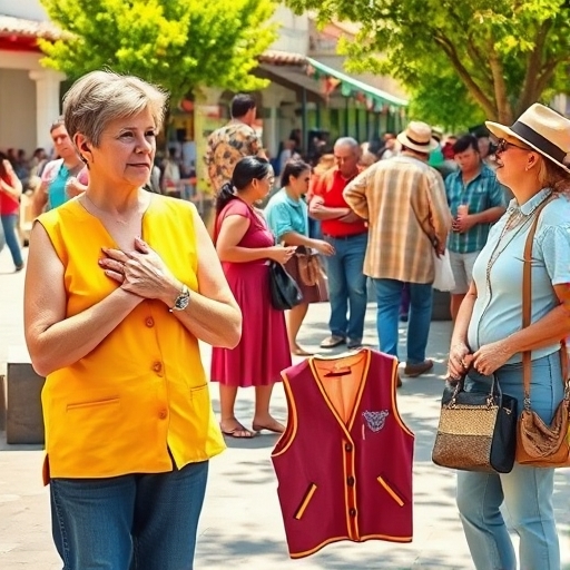 El chaleco extraviado en la plaza central