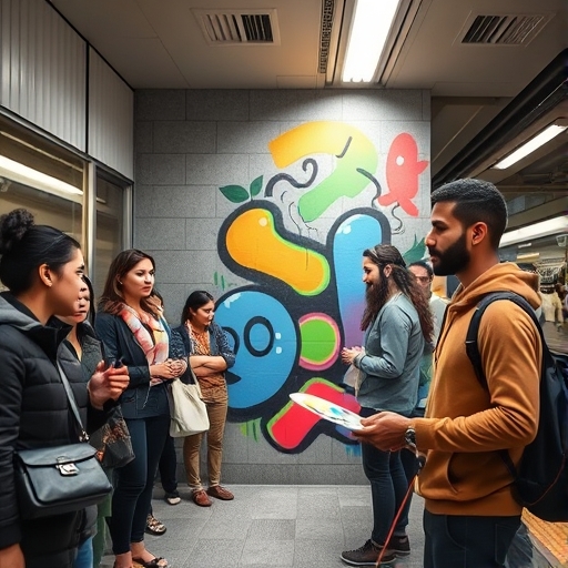 Canvas of Conversations at the Metro Station