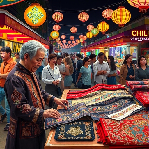 Threads of Tradition under Neon Lights