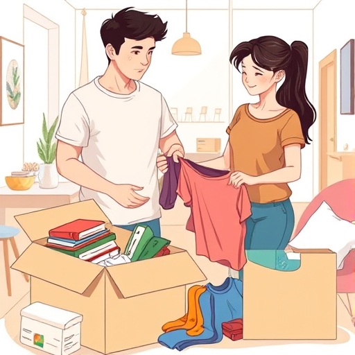 Entre cajas y miradas en la mudanza