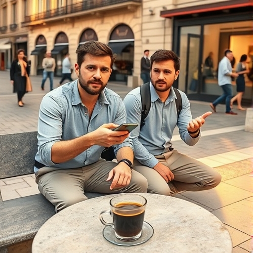 Café turbio en la plaza central
