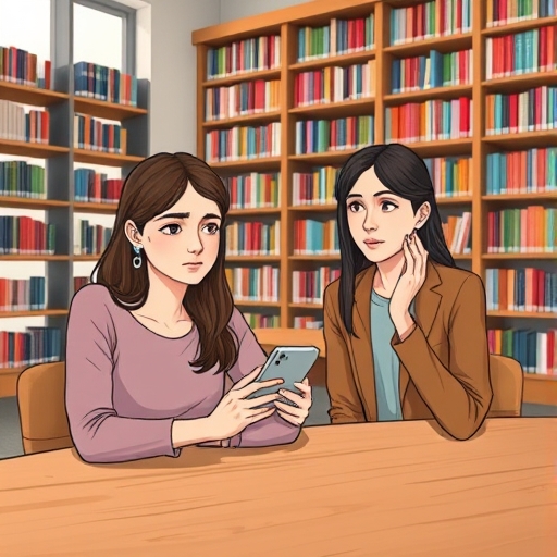 La llamada inesperada en la biblioteca pública