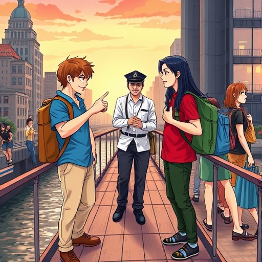 La disputa en el puente del río