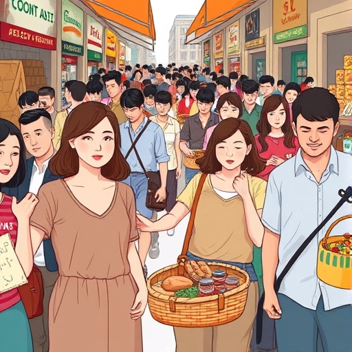 Morning Rush at the Market