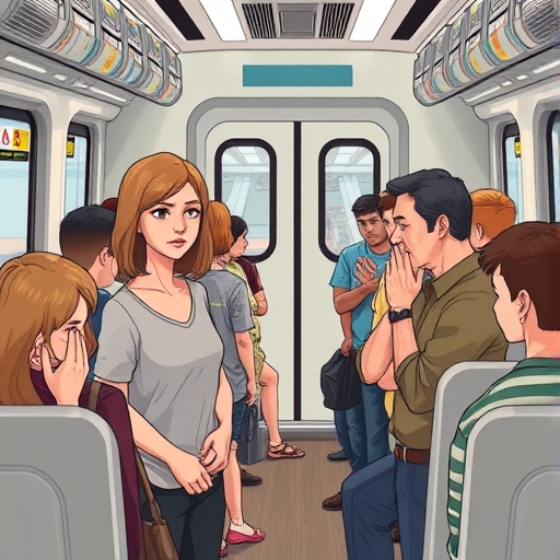 La discusión en el metro en hora pico