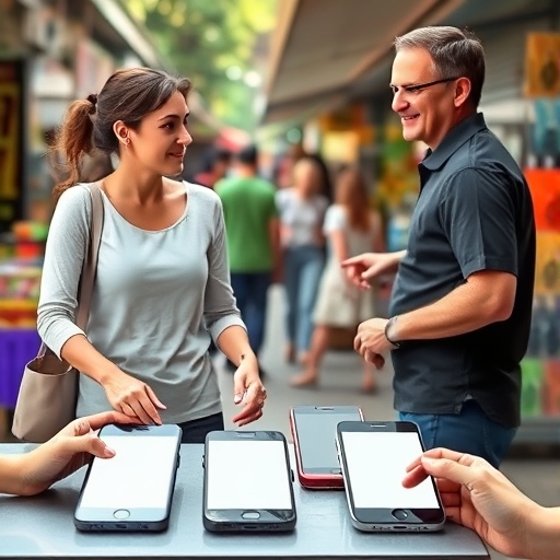 Deciding on a New Phone at the Busy Market