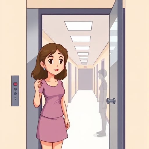 Shadow at the Elevator Door