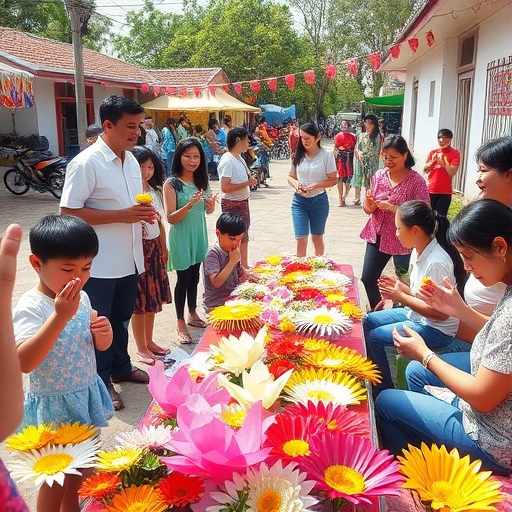 Colors of Celebration in a Small Town