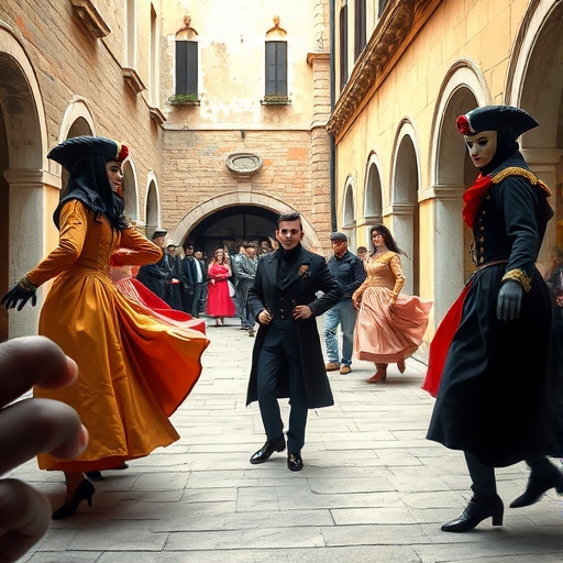 Dawn at the Venice Carnevale