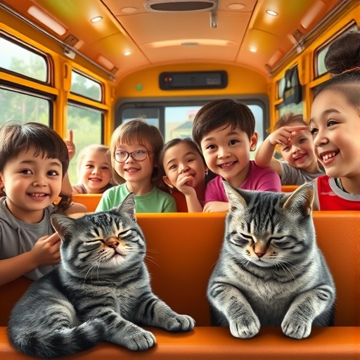 Buttons' Busy Day on the School Bus