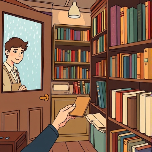 Rainy Day at the Vintage Bookshop