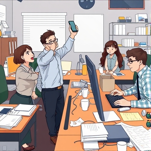 Office Panic Before Deadline