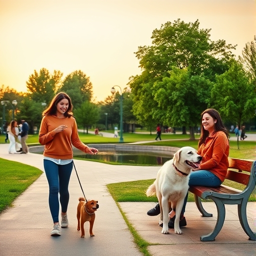 Evening Walk at the City Park