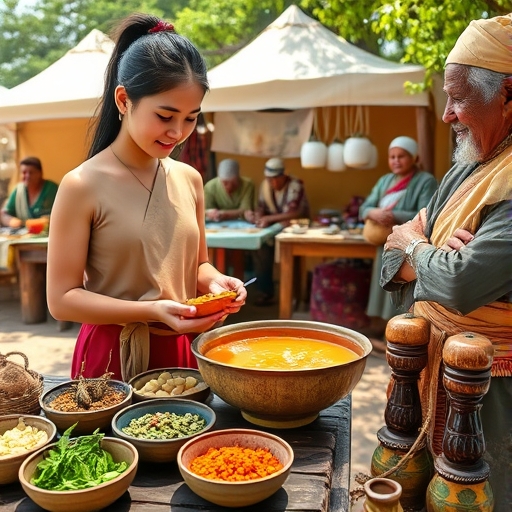 Choque de sabores en la feria artesanal