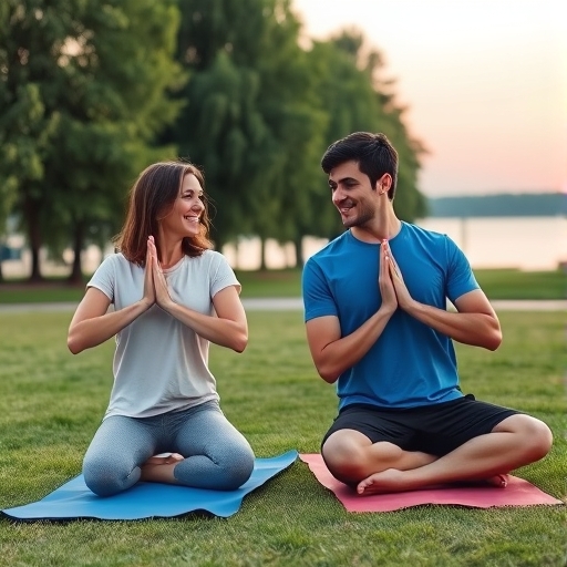 Sunrise Stretch by the Lake