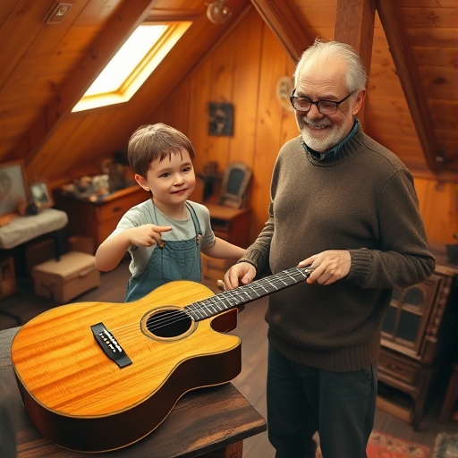 El niño y la guitarra vieja