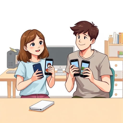 Mensajes entre hermanos sobre redes sociales