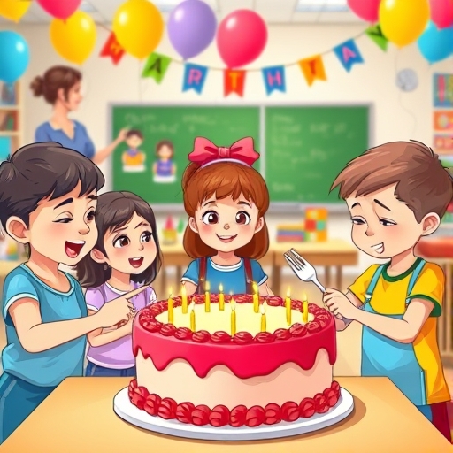 El pastel extraviado en la fiesta escolar