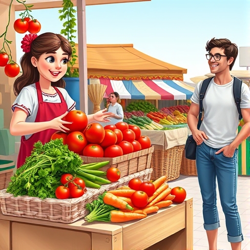 Conversaciones entre pasillos del mercado local