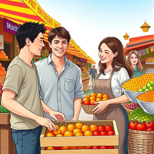 El reencuentro en el mercado ambulante