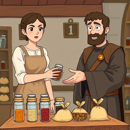 La confusión en el mercado medieval