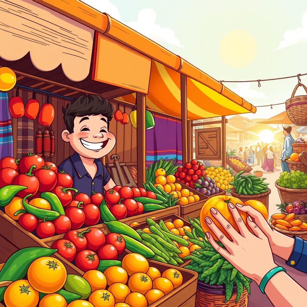 הקניות בשוק: חוויה של טעמים וריחות