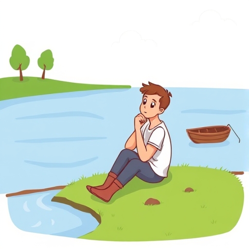 Cambio en la orilla del río