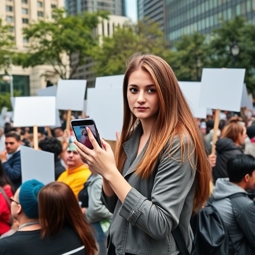 Ecos digitales en la plaza central