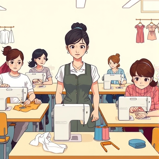 Sombras en el taller de costura