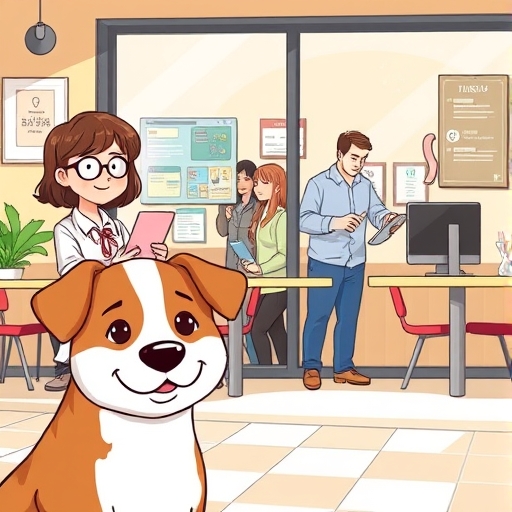 Desde los ojos del perro del café frente al ataque digital