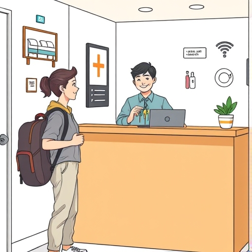 Un encuentro en un hostal en la ciudad