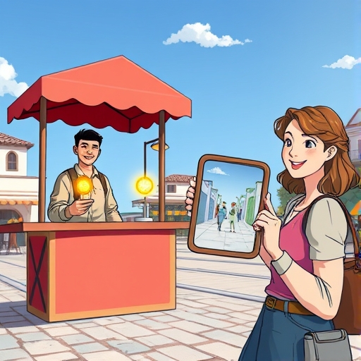 El vendedor ambulante con objetos encantados