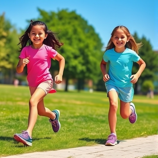 Las zapatillas que cuentan pasos en el parque