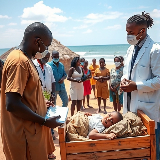 Emergencia sanitaria en un pueblo costero africano