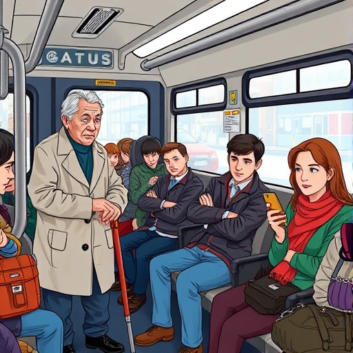 La voz del anciano en el autobús