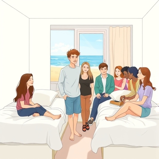 Habitación compartida en la costa gallega