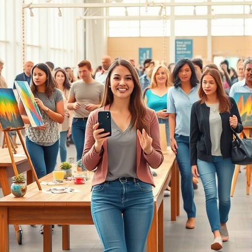 El clip grabado en la feria artesanal