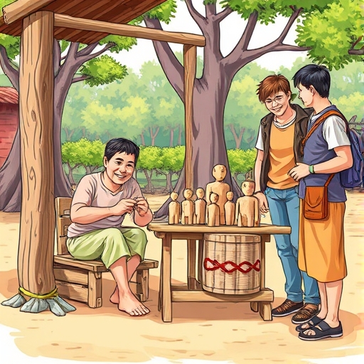 Entrevista improvisada en el mercado de artesanías de un pueblo remoto