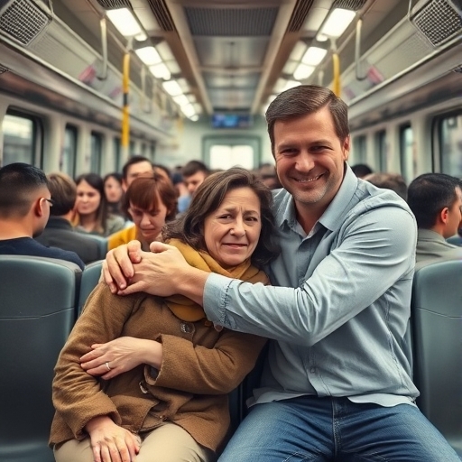 Un abrazo inesperado en el metro