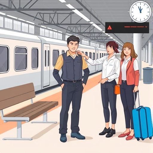 Trabajador despedido en la estación de trenes