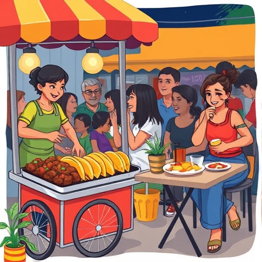 Sabores que cuentan historias en el mercado nocturno