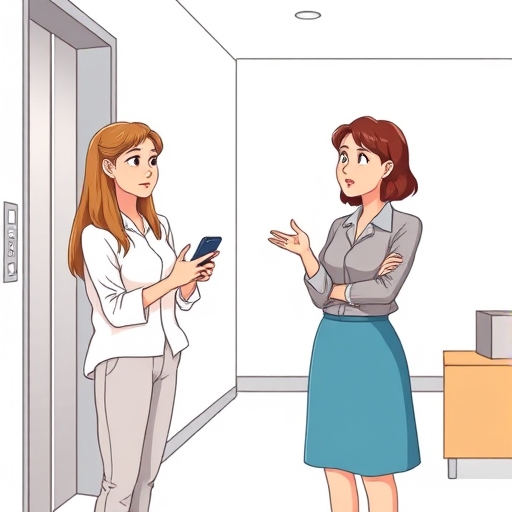 El encuentro viral en el ascensor