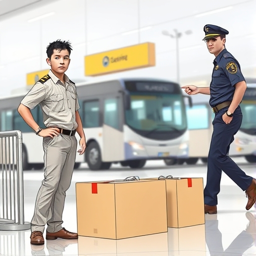 El reparto falso en la terminal de autobuses